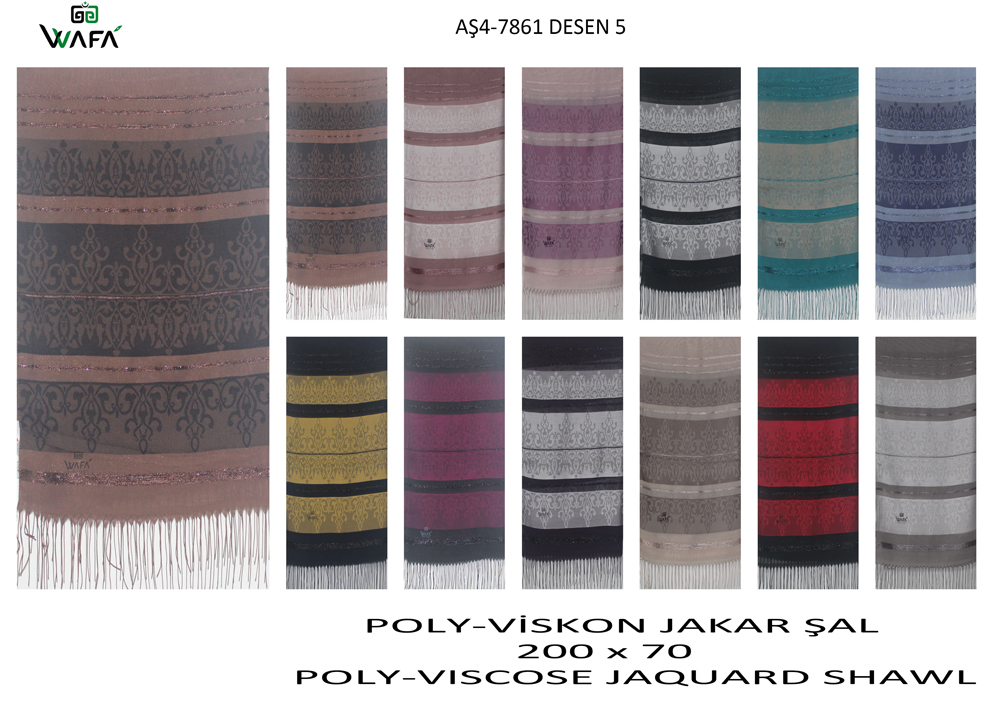 Polyester Viskon Şal 7861-5